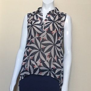 Canyon River Blues Sz M Sleeveless Sheer Blouse